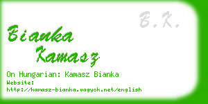 bianka kamasz business card